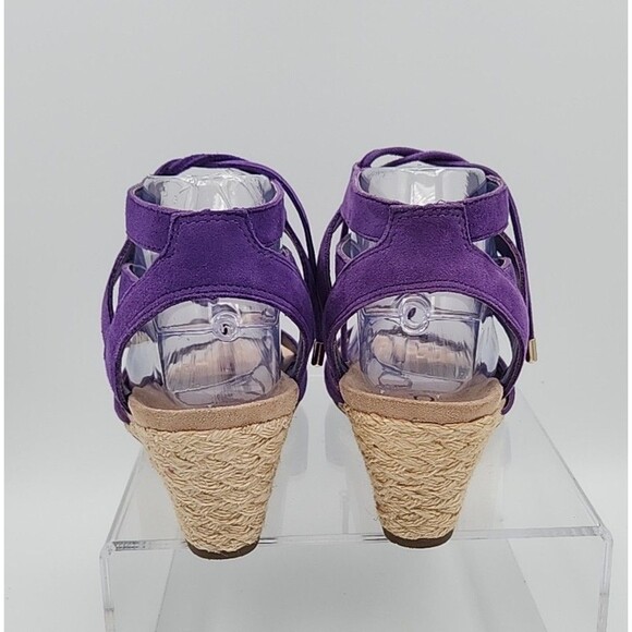 Vionic Noble Purple Tansy Espadrille Strappy Sandals Women's Sz 7 Wedge Heel - Picture 3 of 9